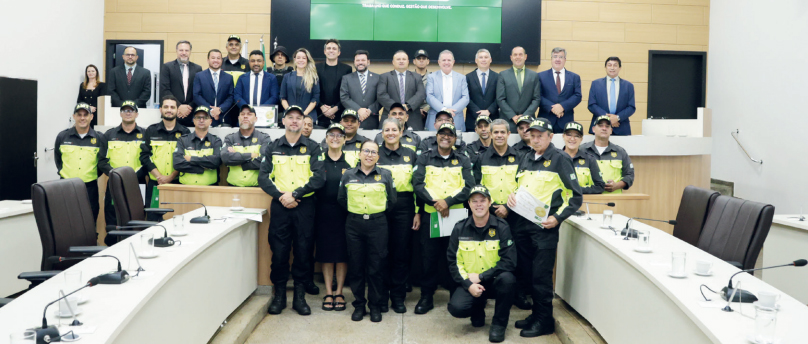 Agentes da AMT – Agência Municipal de Mobilidade e Trânsito recebem moção de aplausos na Câmara Municipal de Rio Verde