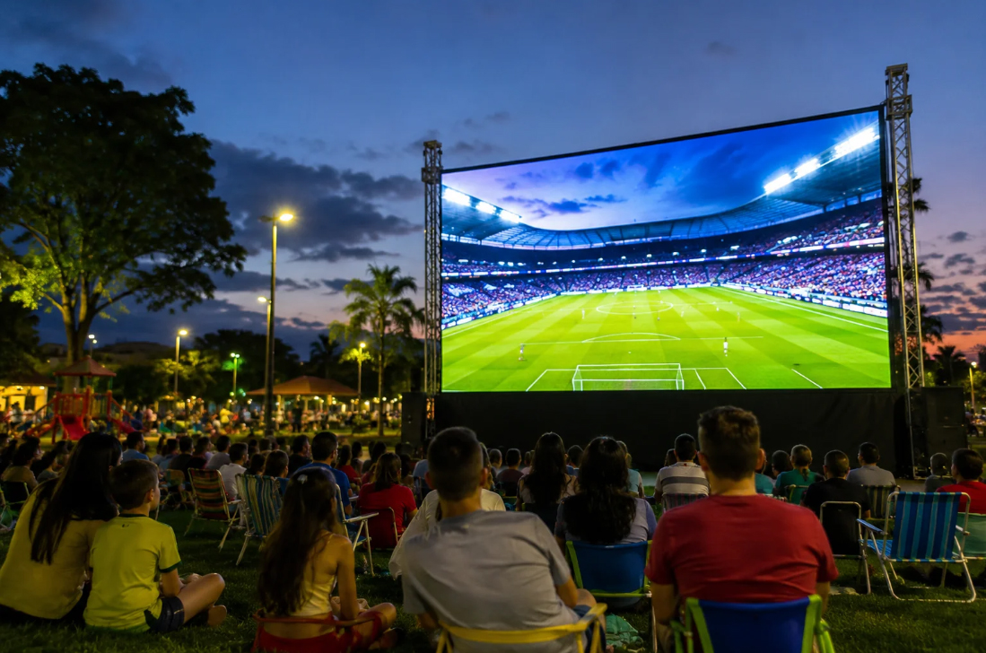 Rio Verde terá telões públicos para transmissões de jogos, cinema infantil e eventos culturais