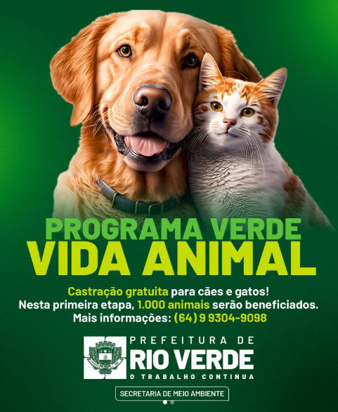 Prefeitura de Rio Verde lança programa municipal de castração animal