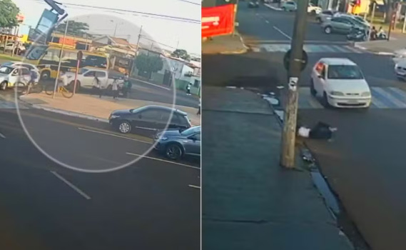 Menina é arremessada por carro ao atravessar faixa de pedestres na saída de escola em Rio Verde