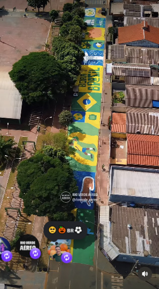 As ruas de Rio Verde GO já estão entrando no clima de Copa do Mundo, no ritmo do Hexa!